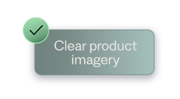 Clear product imagery